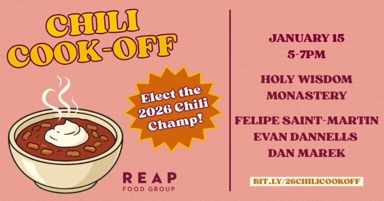 Banner advertising REAP's Chili Cook-Off!