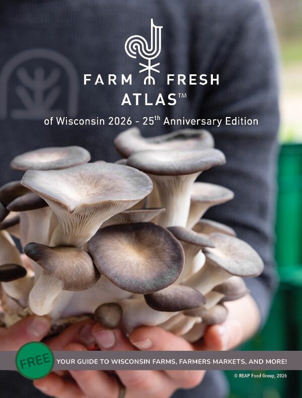 Farm Fresh Atlas 2026 Cover, hands holding mushrooms